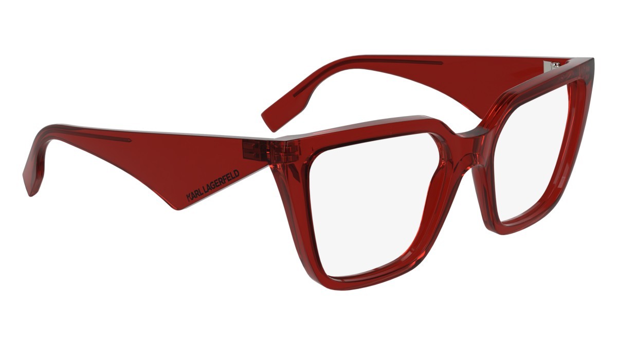 Occhiali da vista Karl Lagerfeld KL6194 (600) colore red forma rettangolare lenti colore - 5