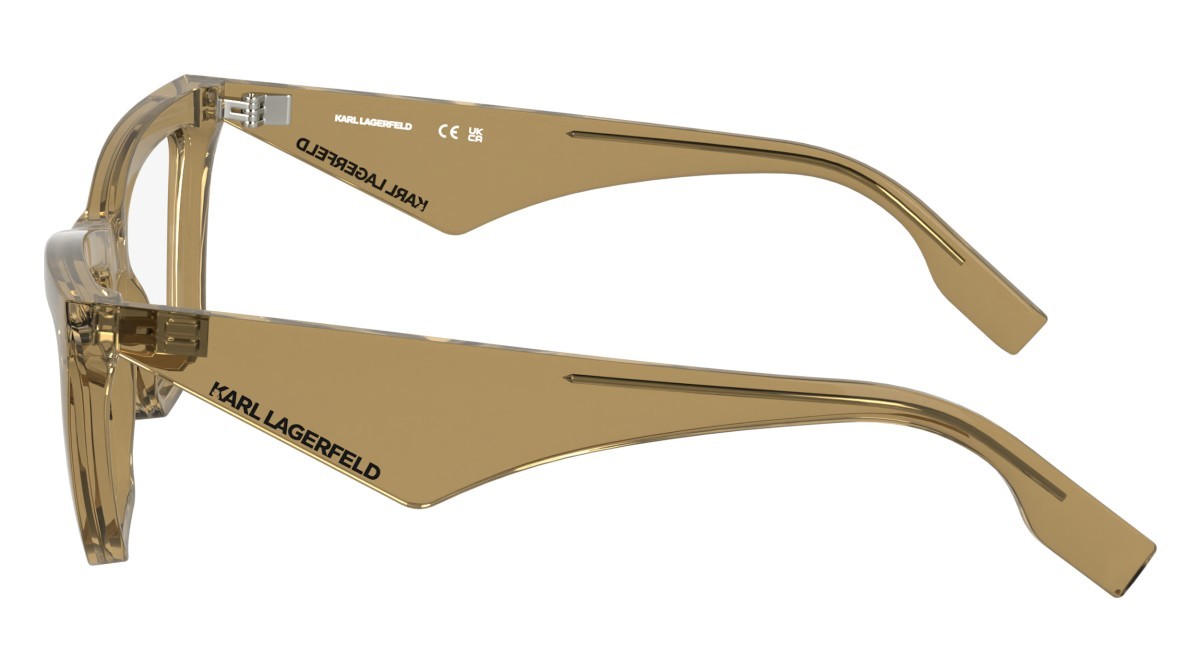 Occhiali da vista Karl Lagerfeld KL6195 (210) colore light brown forma cat eye lenti colore - 4