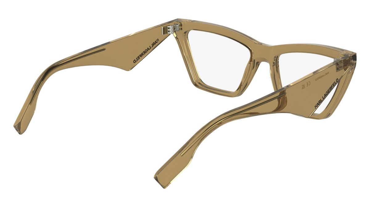 Occhiali da vista Karl Lagerfeld KL6195 (210) colore light brown forma cat eye lenti colore - 4
