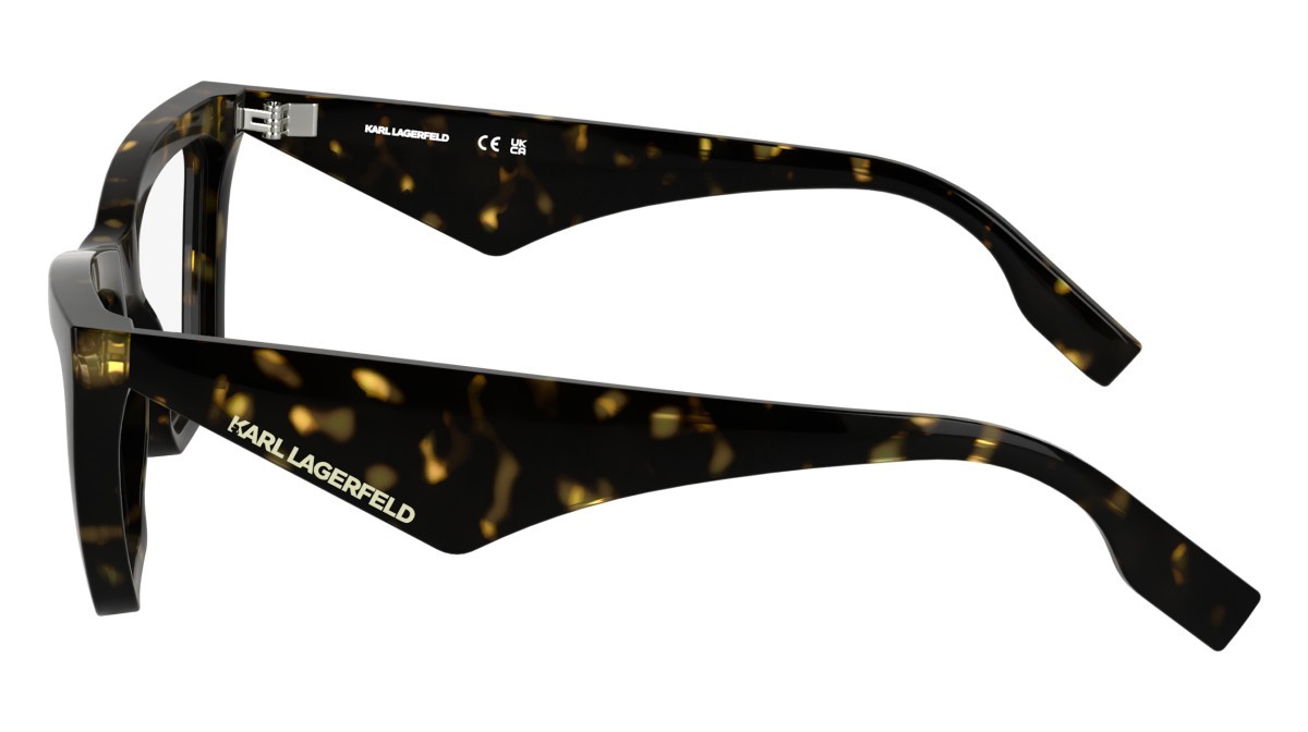 Eyeglasses Karl Lagerfeld KL6195 (242) color dark tortoise shape cat eye lenses colore - 3