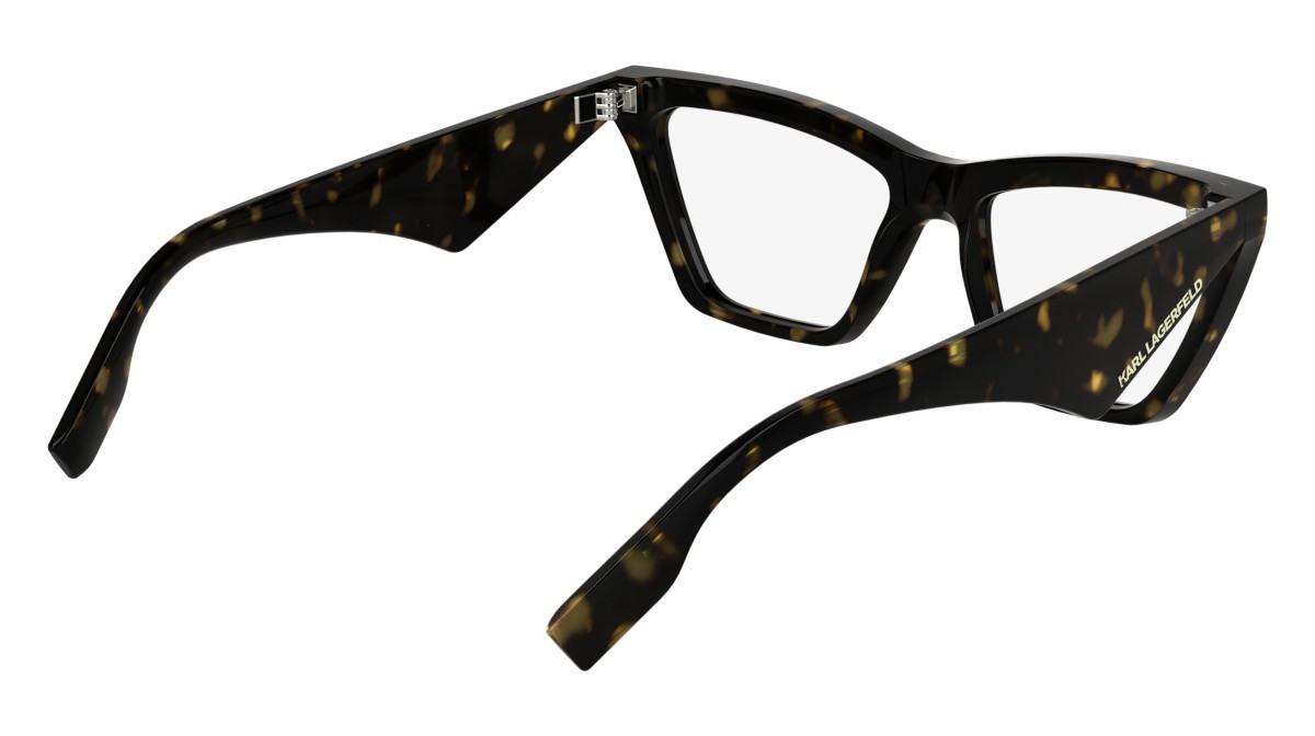 Eyeglasses Karl Lagerfeld KL6195 (242) color dark tortoise shape cat eye lenses colore - 3