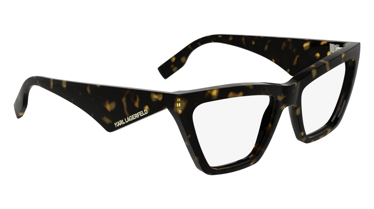 Eyeglasses Karl Lagerfeld KL6195 (242) color dark tortoise shape cat eye lenses colore - 3