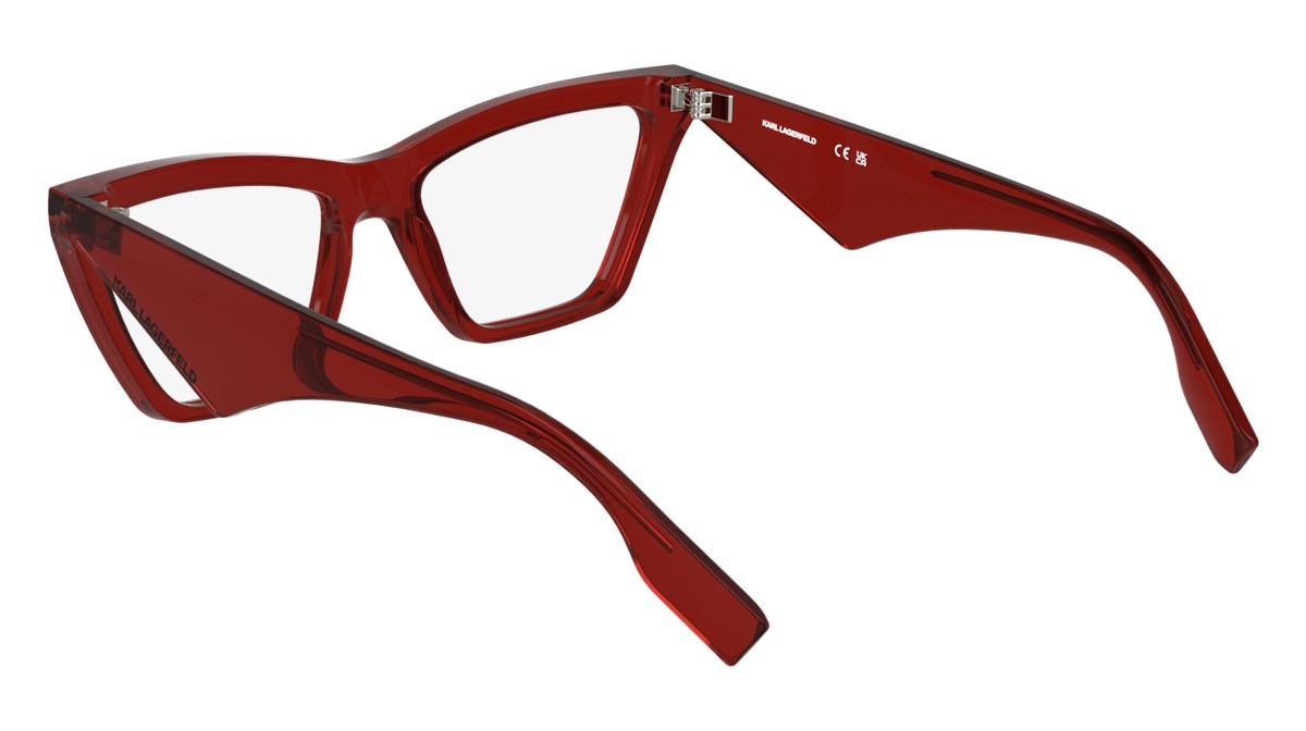 Occhiali da vista Karl Lagerfeld KL6195 (600) colore red forma cat eye lenti colore - 1
