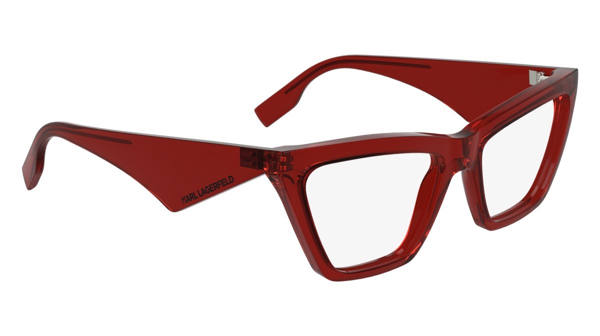 Occhiali da vista Karl Lagerfeld KL6195 (600) colore red forma cat eye lenti colore - 1