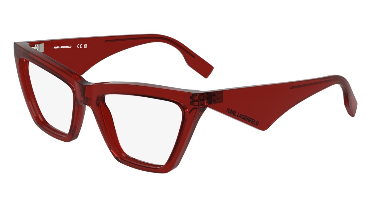 Occhiali da vista Karl Lagerfeld KL6195 (600) colore red forma cat eye lenti colore - 1