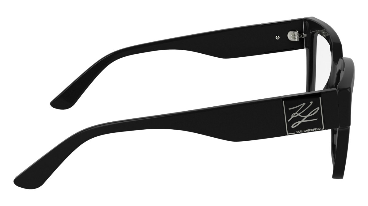 Eyeglasses Karl Lagerfeld KL6196 (001) color black shape rectangle lenses colore - 1