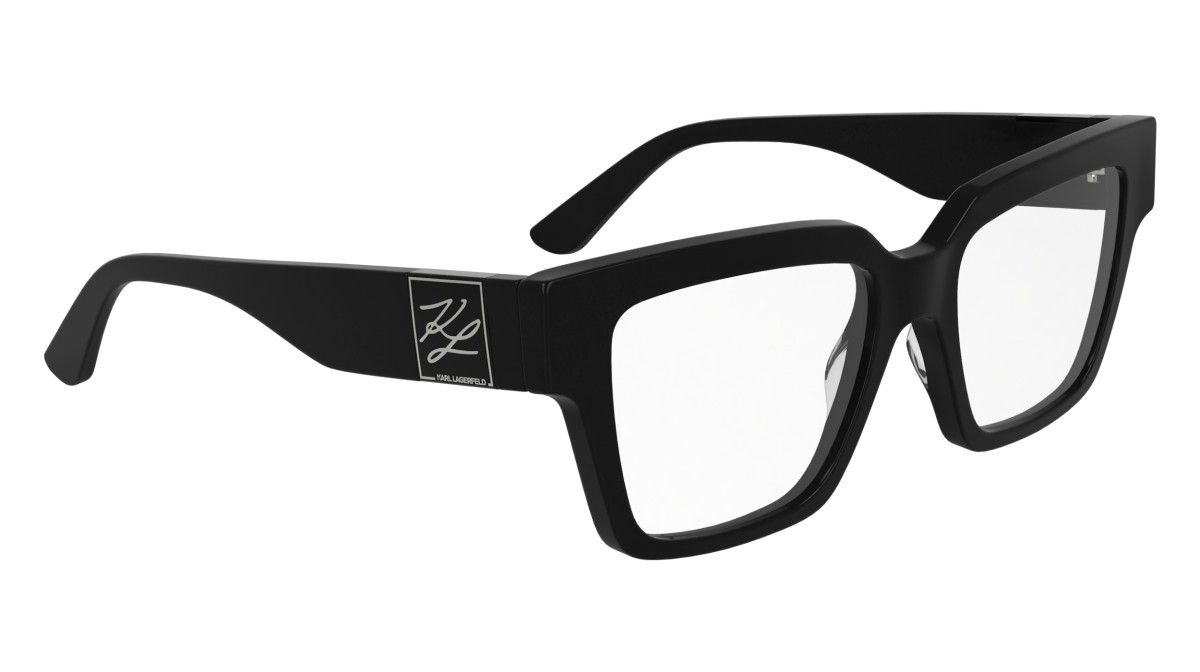 Eyeglasses Karl Lagerfeld KL6196 (001) color black shape rectangle lenses colore - 1