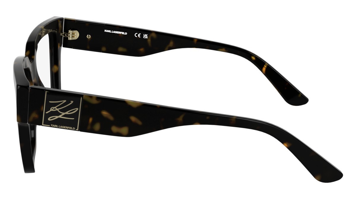 Occhiali da vista Karl Lagerfeld KL6196 (242) colore dark tortoise forma rettangolare lenti colore - 2