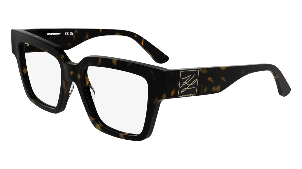 Occhiali da vista Karl Lagerfeld KL6196 (242) colore dark tortoise forma rettangolare lenti colore - 2