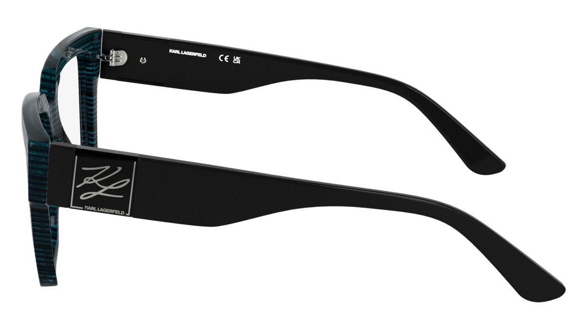 Occhiali da vista Karl Lagerfeld KL6196 (422) colore striped blue forma rettangolare lenti colore - 4