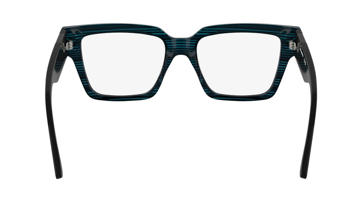 Occhiali da vista Karl Lagerfeld KL6196 (422) colore striped blue forma rettangolare lenti colore - 4