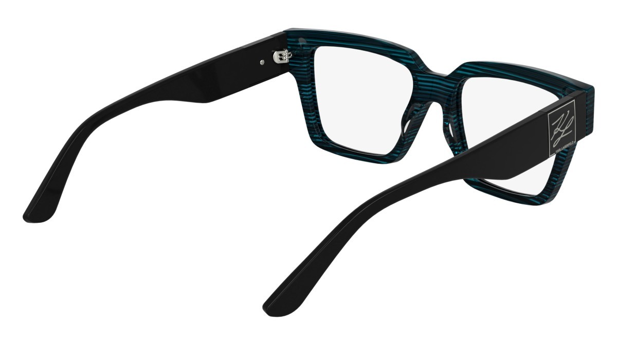 Occhiali da vista Karl Lagerfeld KL6196 (422) colore striped blue forma rettangolare lenti colore - 4