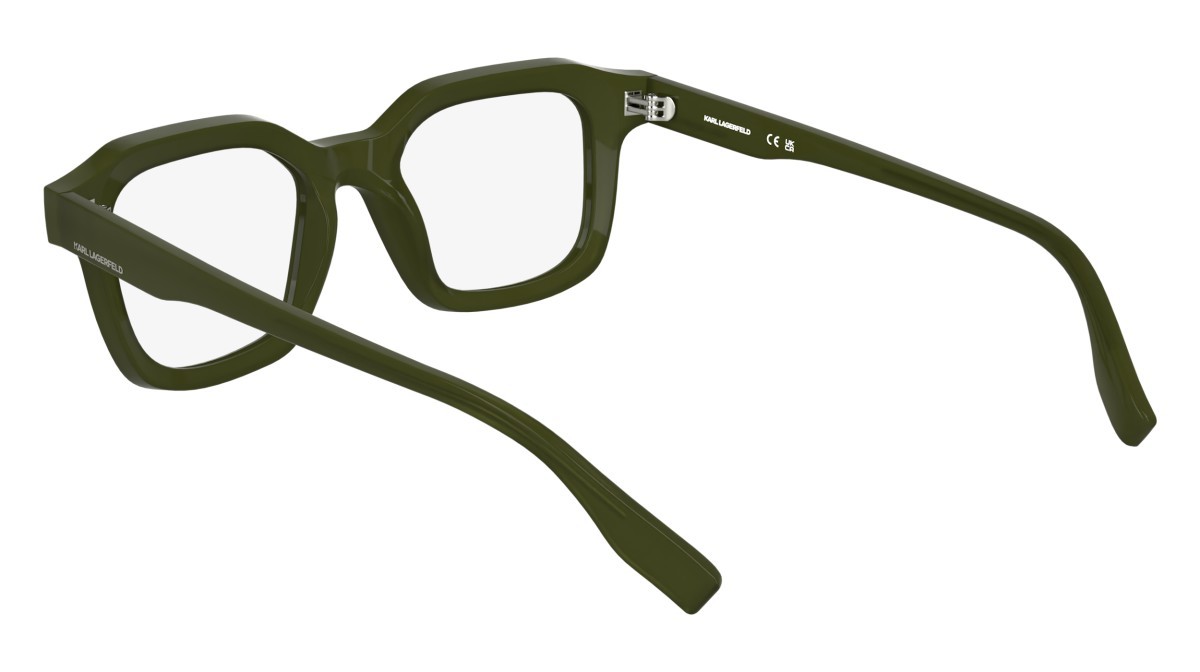 Occhiali da vista Karl Lagerfeld KL6197 (275) colore khaki forma rettangolare lenti colore - 3
