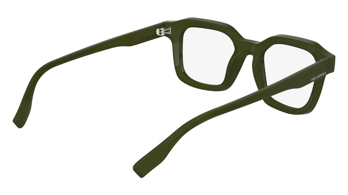 Occhiali da vista Karl Lagerfeld KL6197 (275) colore khaki forma rettangolare lenti colore - 3
