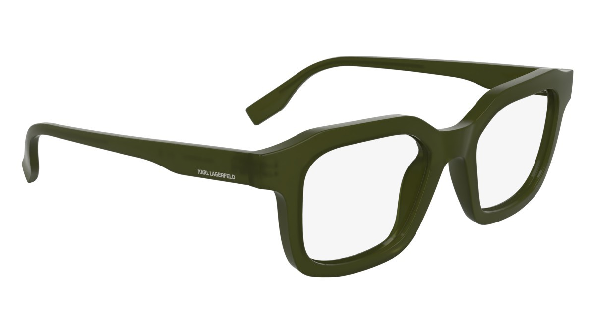 Occhiali da vista Karl Lagerfeld KL6197 (275) colore khaki forma rettangolare lenti colore - 3
