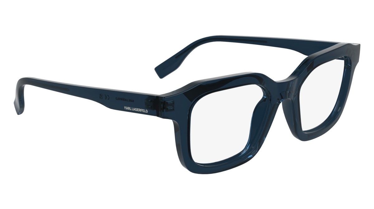Occhiali da vista Karl Lagerfeld KL6197 (400) colore blue forma rettangolare lenti colore - 4