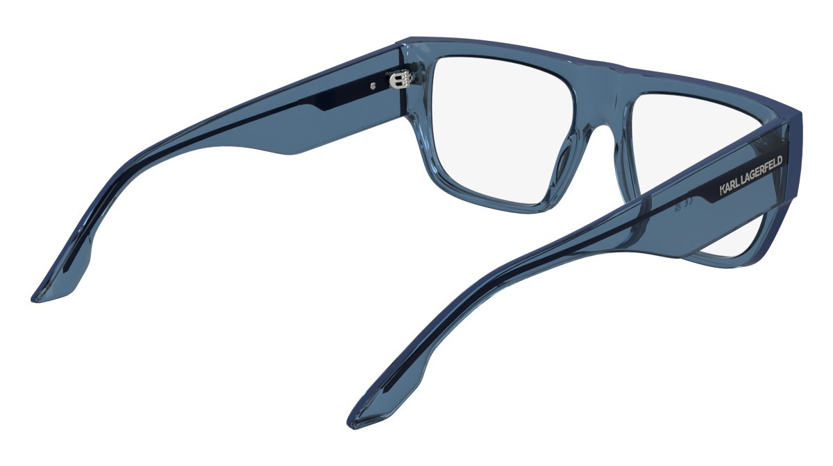 Eyeglasses Karl Lagerfeld KL6198 (400) color blue shape aviator lenses colore - 2
