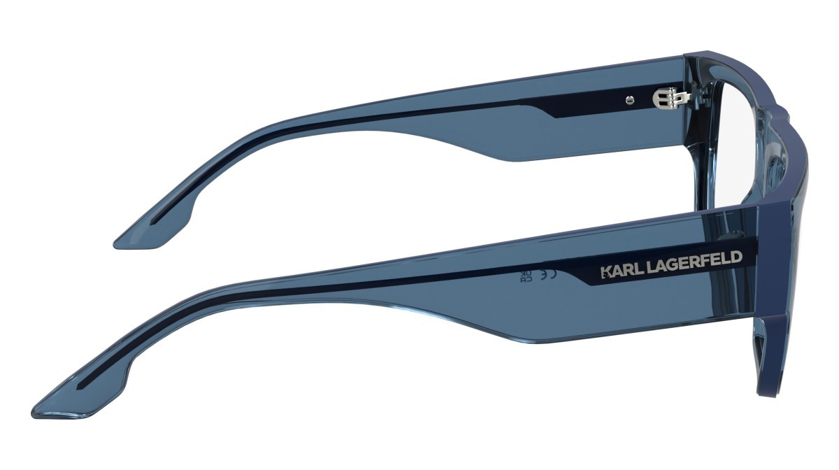 Eyeglasses Karl Lagerfeld KL6198 (400) color blue shape aviator lenses colore - 2