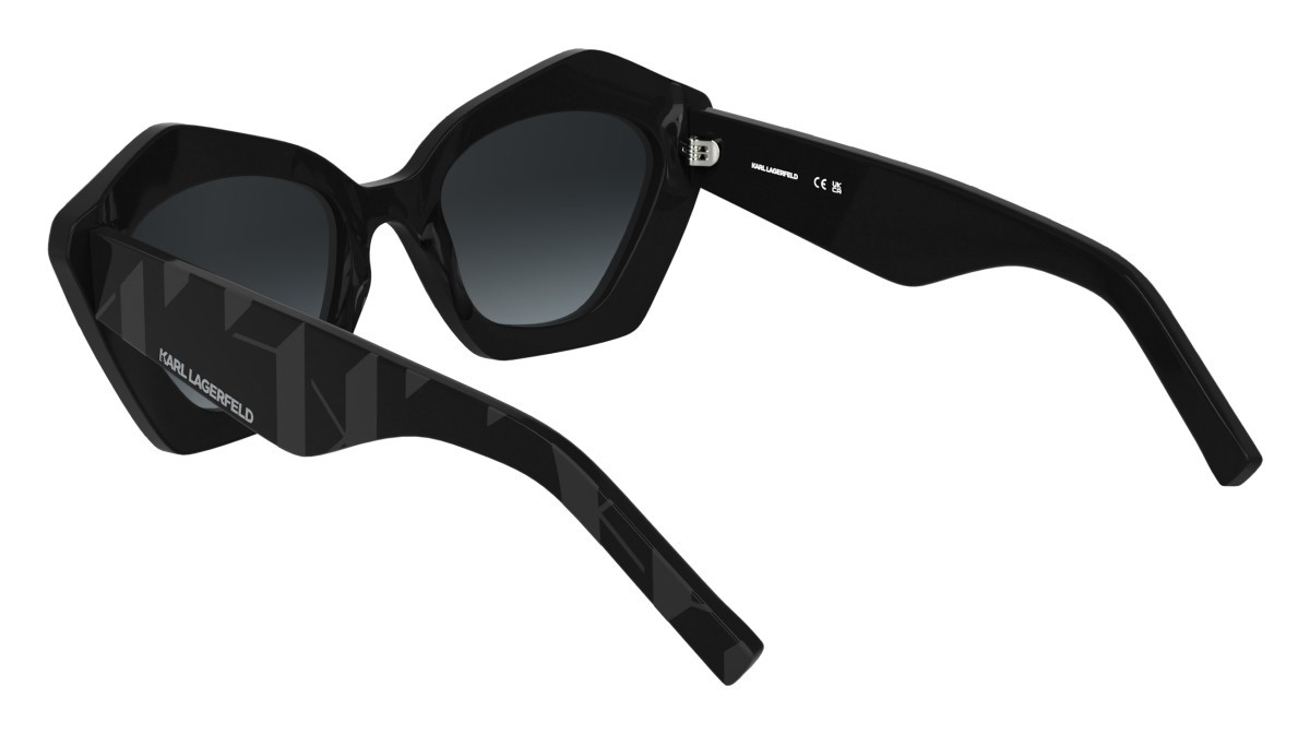 Occhiali da sole Karl Lagerfeld KL6199S (001) colore black forma rettangolare lenti gradient grey