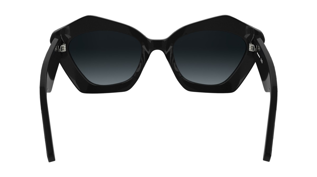 Occhiali da sole Karl Lagerfeld KL6199S (001) colore black forma rettangolare lenti gradient grey
