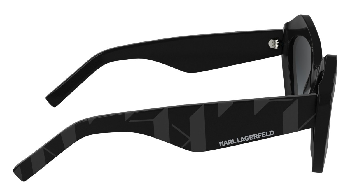 Occhiali da sole Karl Lagerfeld KL6199S (001) colore black forma rettangolare lenti gradient grey