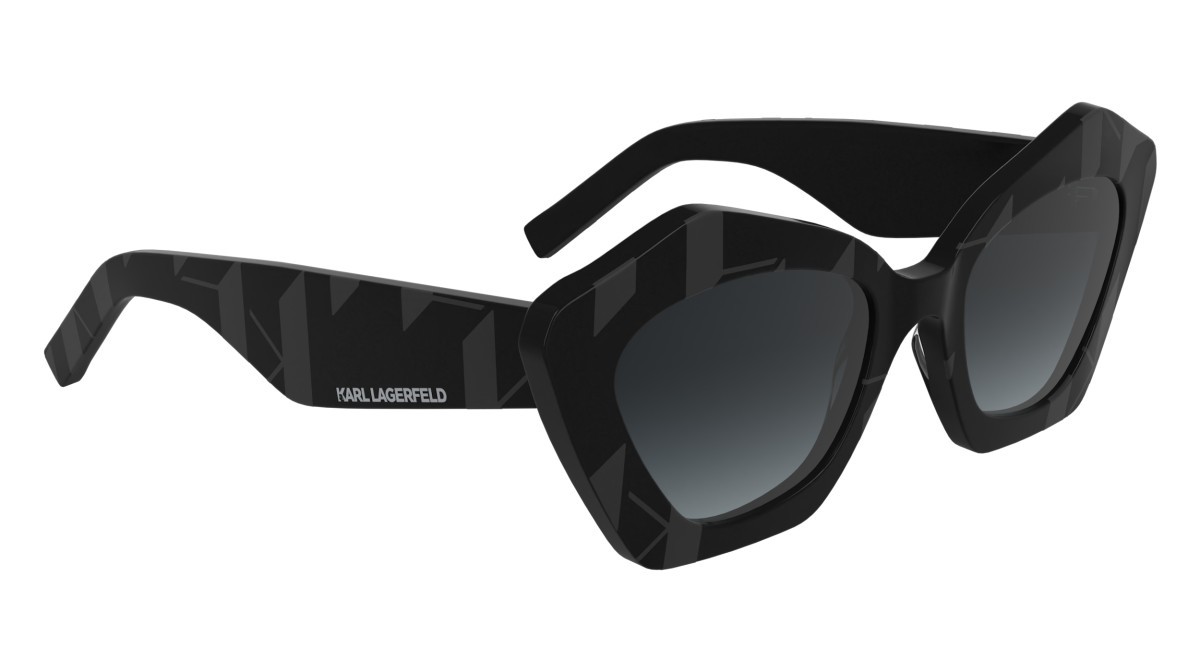Occhiali da sole Karl Lagerfeld KL6199S (001) colore black forma rettangolare lenti gradient grey