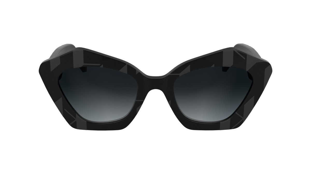 Occhiali da sole Karl Lagerfeld KL6199S (001) colore black forma rettangolare lenti gradient grey