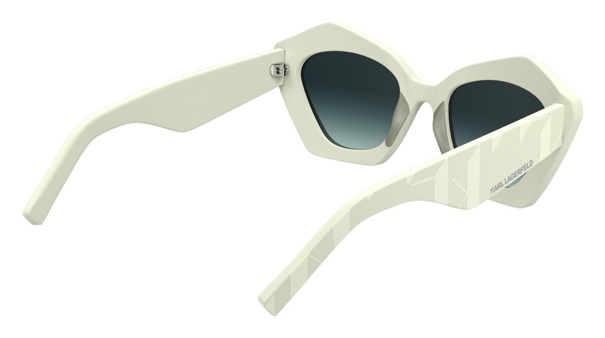 Occhiali da sole Karl Lagerfeld KL6199S (105) colore white forma rettangolare lenti gradient blue