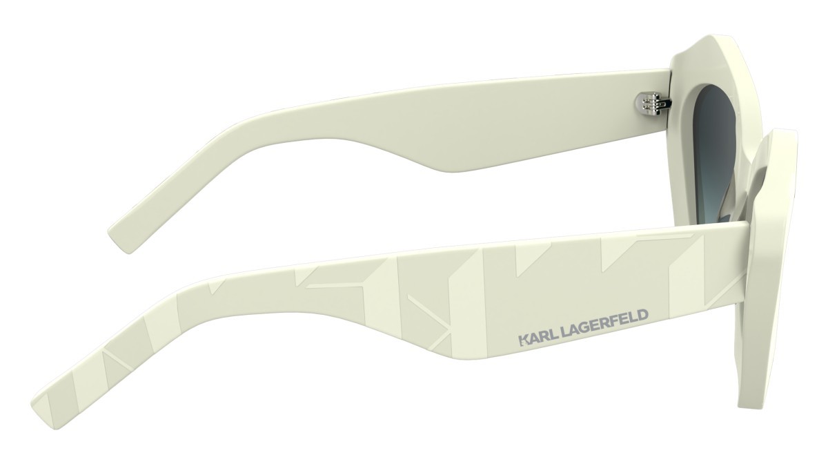 Occhiali da sole Karl Lagerfeld KL6199S (105) colore white forma rettangolare lenti gradient blue