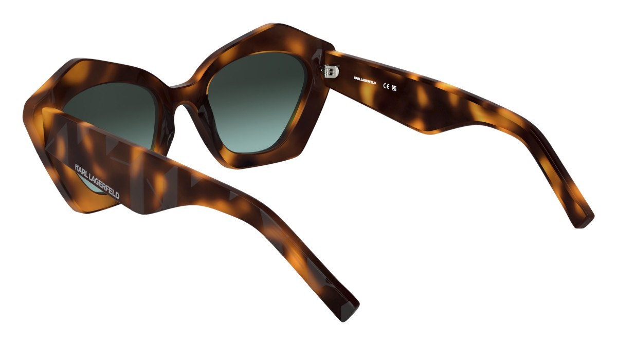 Occhiali da sole Karl Lagerfeld KL6199S (242) colore dark tortoise forma rettangolare lenti gradient green