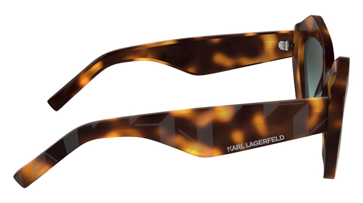 Occhiali da sole Karl Lagerfeld KL6199S (242) colore dark tortoise forma rettangolare lenti gradient green