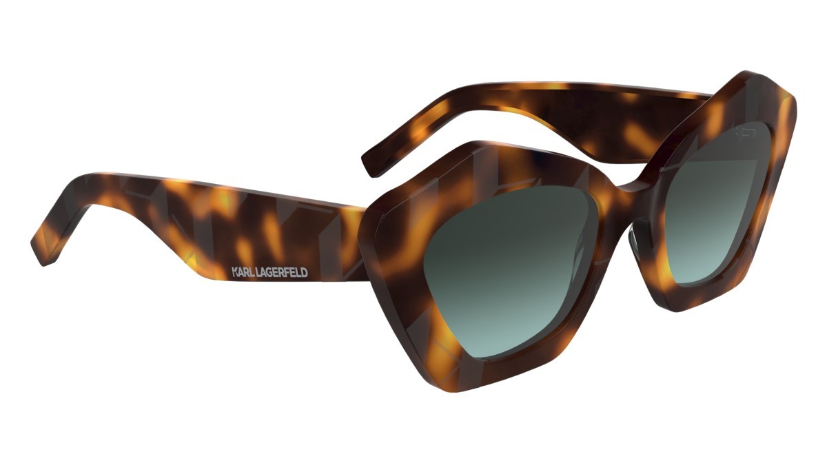 Occhiali da sole Karl Lagerfeld KL6199S (242) colore dark tortoise forma rettangolare lenti gradient green