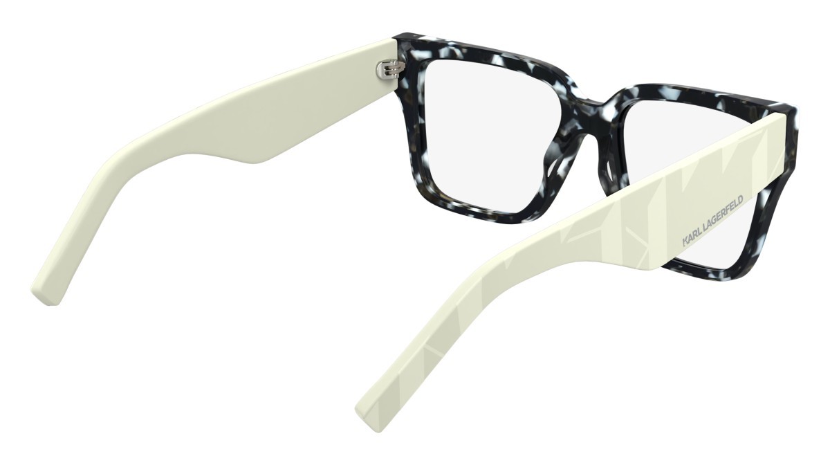 Occhiali da vista Karl Lagerfeld KL6201 (016) colore marble black forma rettangolare lenti colore - 3