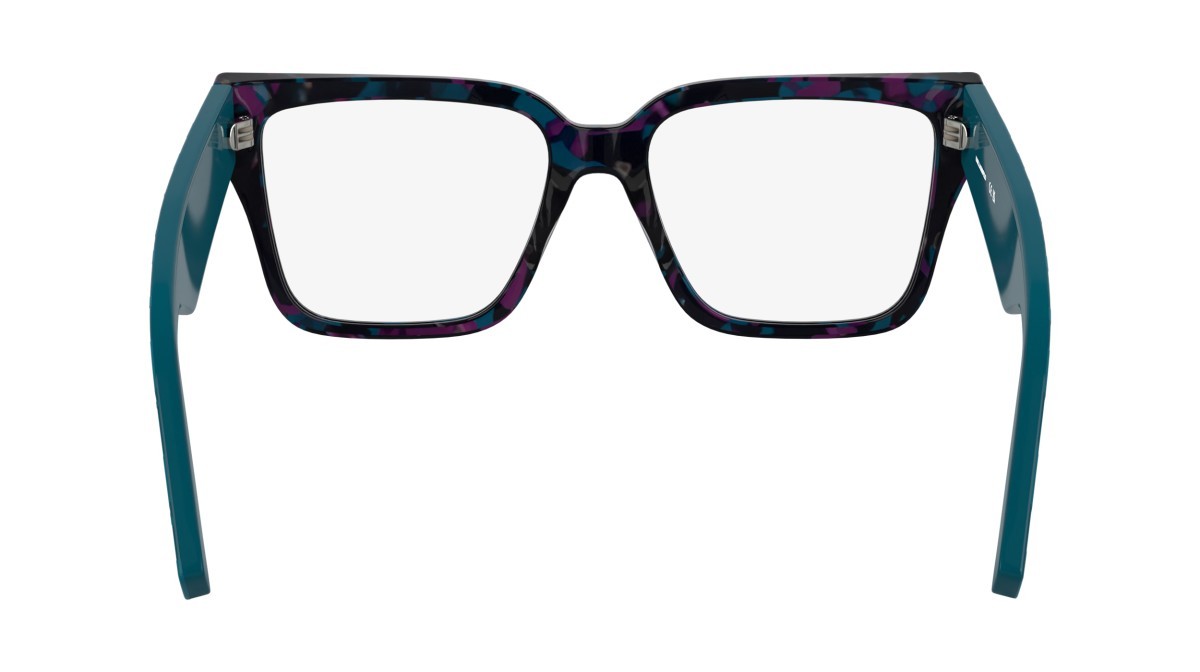 Occhiali da vista Karl Lagerfeld KL6201 (434) colore marble petrol forma rettangolare lenti colore - 4