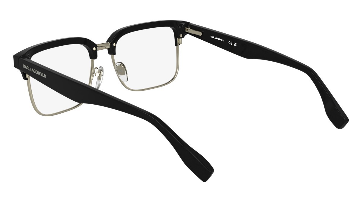 Occhiali da vista Karl Lagerfeld KL6202 (001) colore shiny black forma rettangolare lenti colore - 1