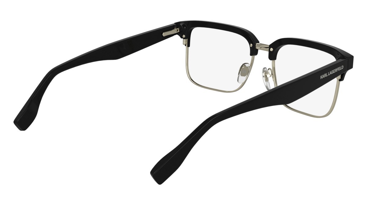 Occhiali da vista Karl Lagerfeld KL6202 (001) colore shiny black forma rettangolare lenti colore - 1