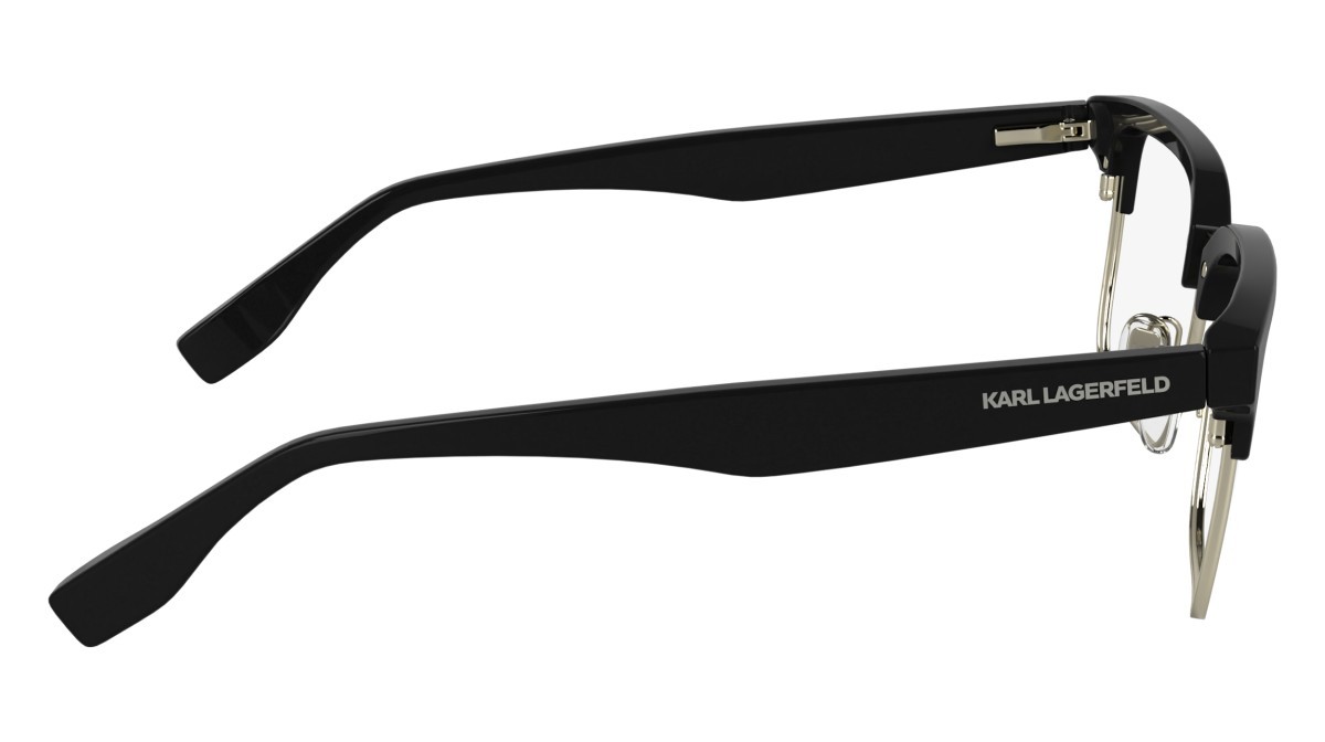 Occhiali da vista Karl Lagerfeld KL6202 (001) colore shiny black forma rettangolare lenti colore - 1