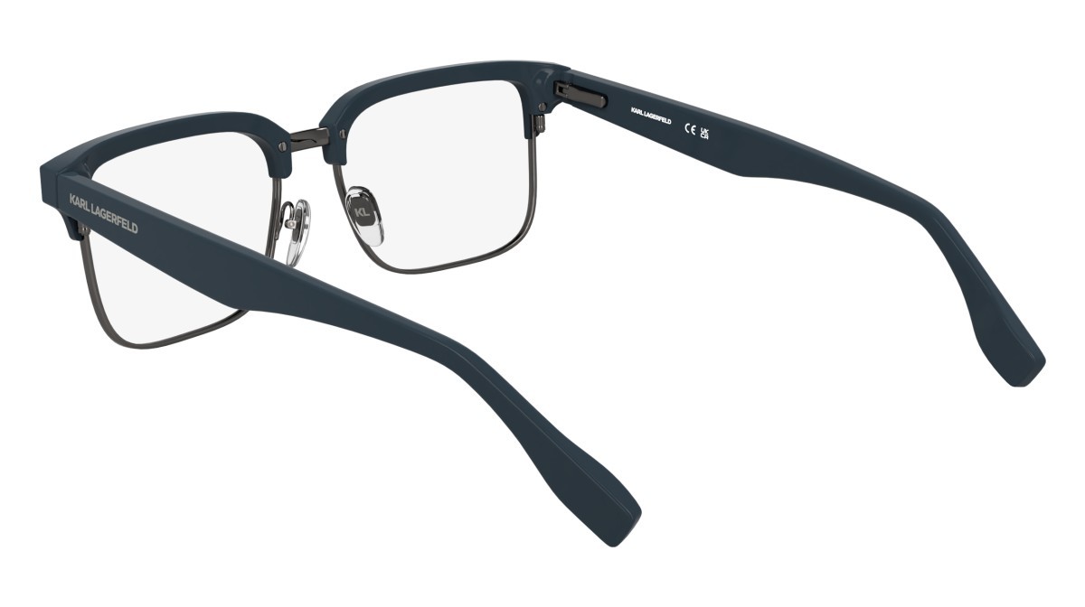 Occhiali da vista Karl Lagerfeld KL6202 (400) colore blue forma rettangolare lenti colore - 3
