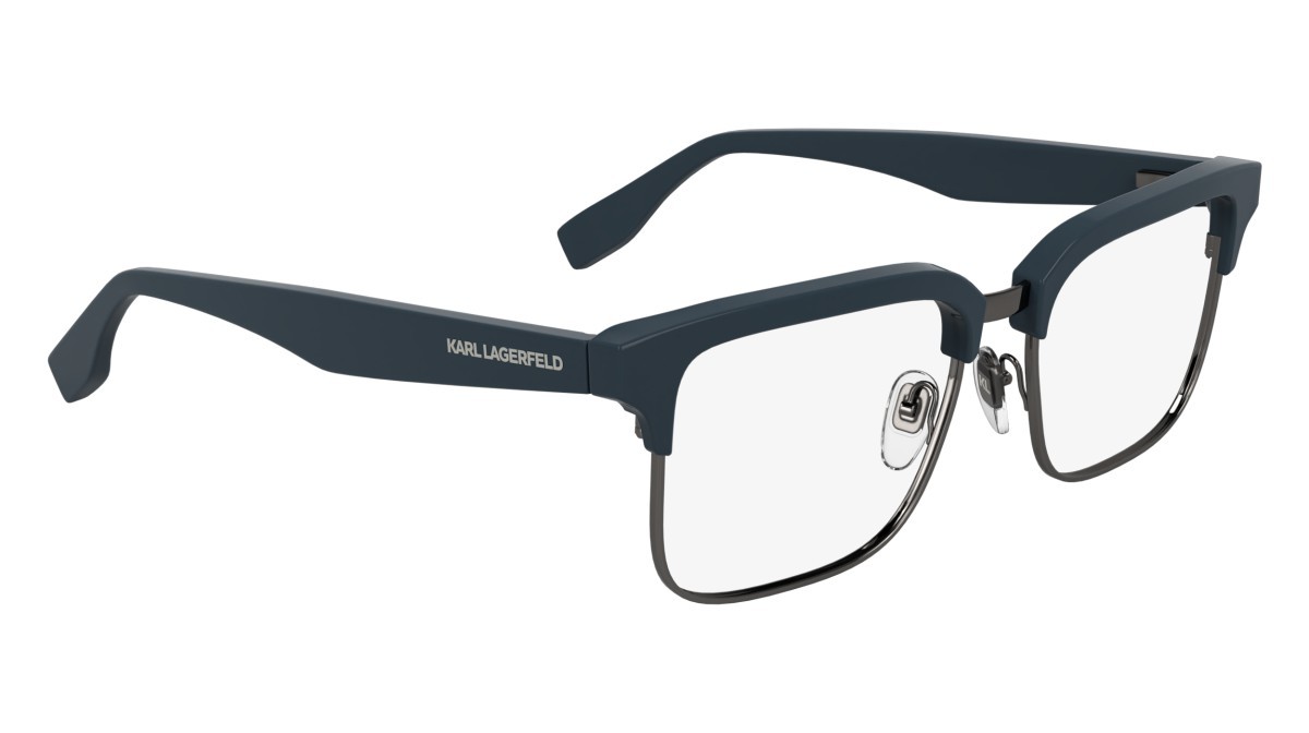 Occhiali da vista Karl Lagerfeld KL6202 (400) colore blue forma rettangolare lenti colore - 3