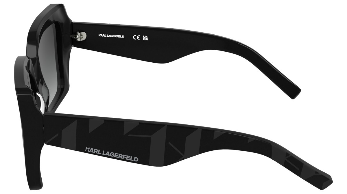 Occhiali da sole Karl Lagerfeld KL6203S (001) colore black forma rettangolare lenti gradient grey