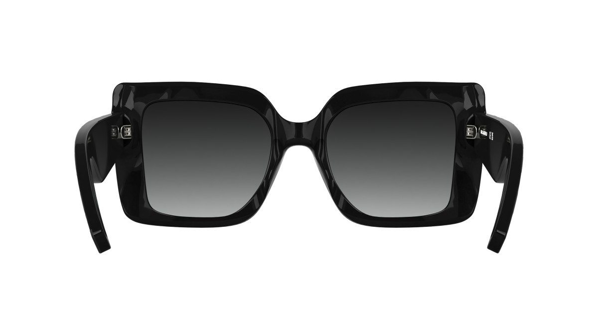 Occhiali da sole Karl Lagerfeld KL6203S (001) colore black forma rettangolare lenti gradient grey