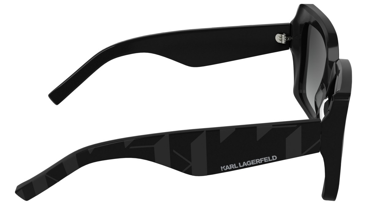 Occhiali da sole Karl Lagerfeld KL6203S (001) colore black forma rettangolare lenti gradient grey