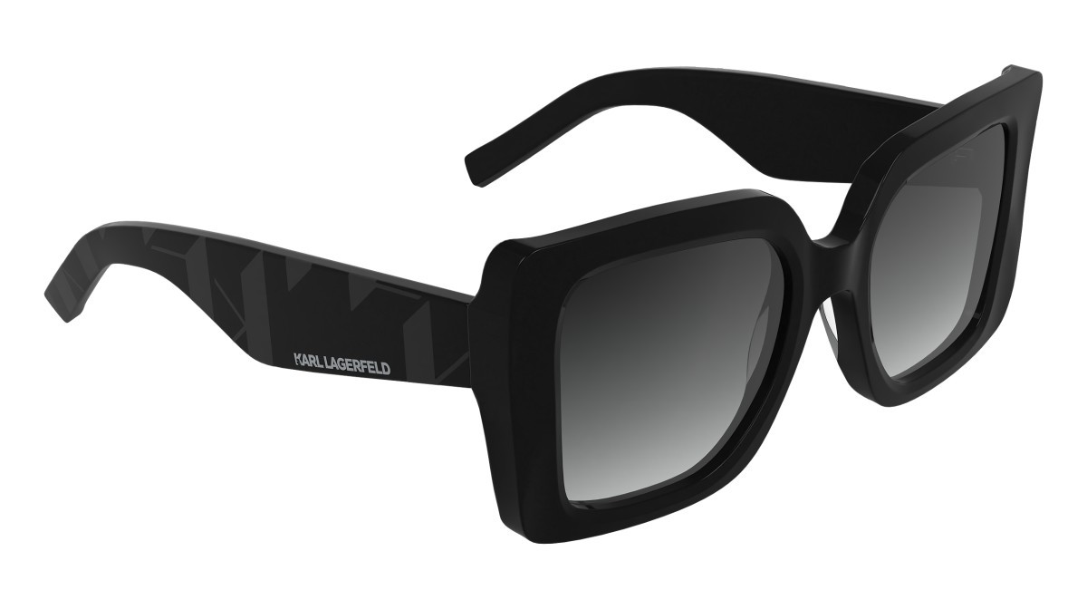 Occhiali da sole Karl Lagerfeld KL6203S (001) colore black forma rettangolare lenti gradient grey