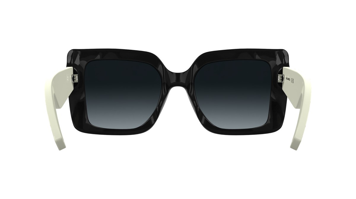 Occhiali da sole Karl Lagerfeld KL6203S (006) colore black/white forma rettangolare lenti gradient grey