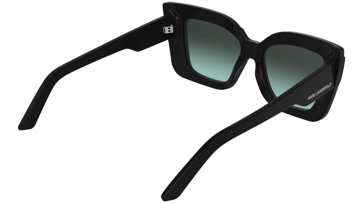 Occhiali da sole Karl Lagerfeld KL6204S (001) colore black forma rettangolare lenti gradient green