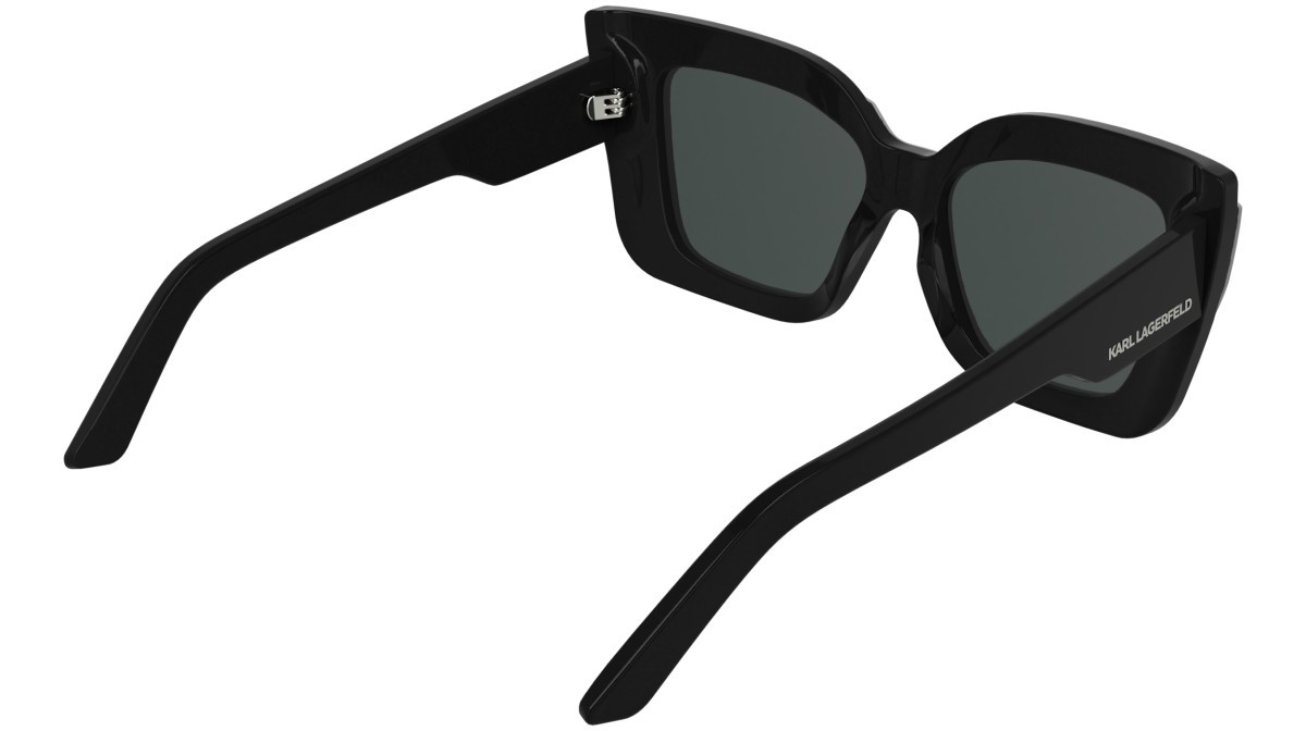 Occhiali da sole Karl Lagerfeld KL6204S (009) colore black/silver forma rettangolare lenti solid smoke