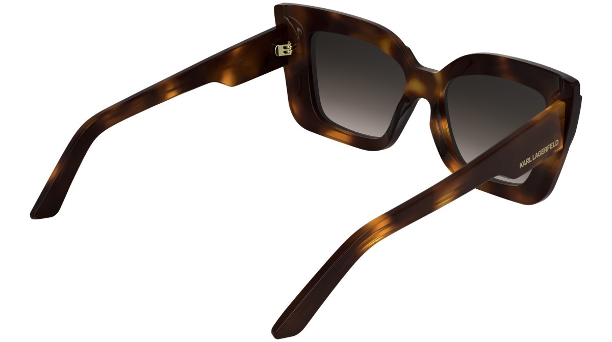 Occhiali da sole Karl Lagerfeld KL6204S (017) colore black/tortoise forma rettangolare lenti gradient brown