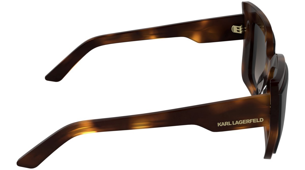 Occhiali da sole Karl Lagerfeld KL6204S (017) colore black/tortoise forma rettangolare lenti gradient brown