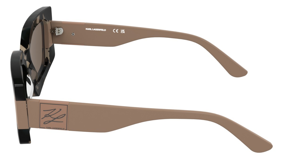 Occhiali da sole Karl Lagerfeld KL6206S (019) colore black tortoise/nude forma rettangolare lenti solid nude
