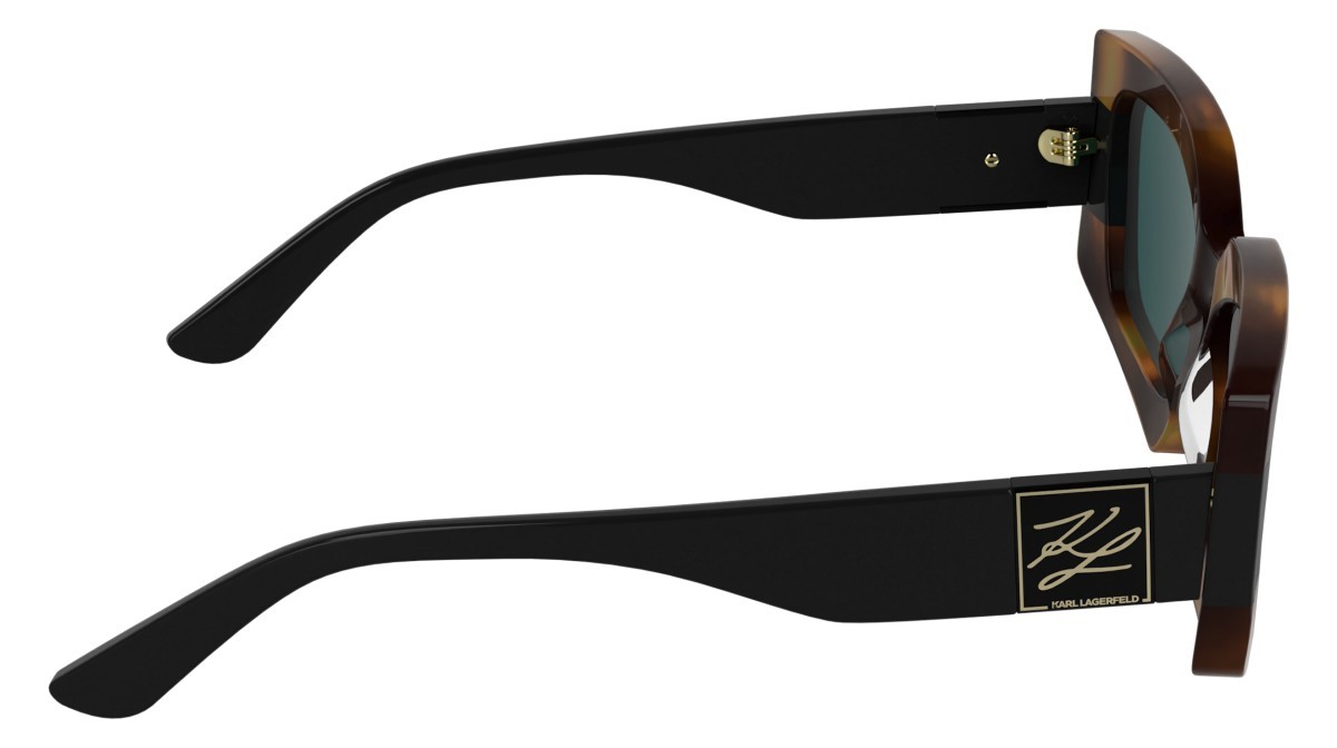 Occhiali da sole Karl Lagerfeld KL6206S (237) colore tortoise/black forma rettangolare lenti solid petrol